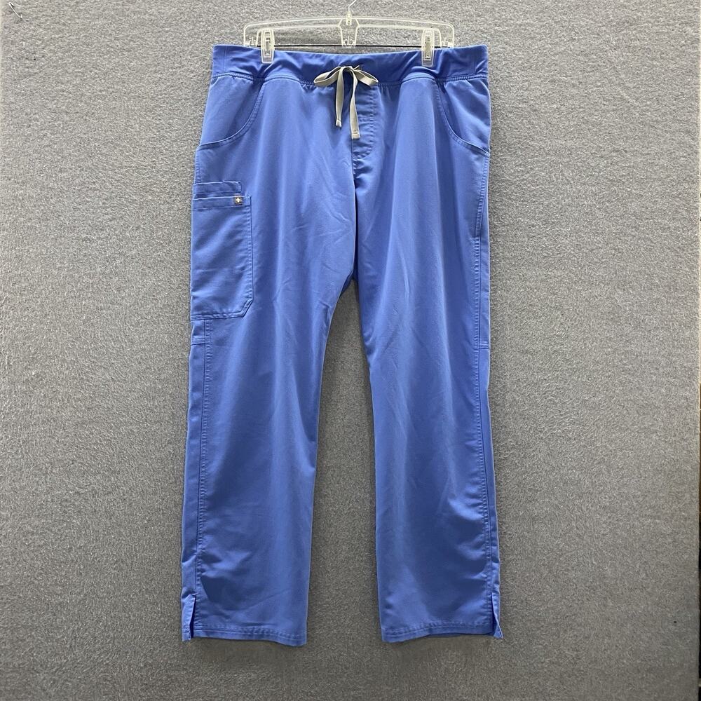 FIGS Kade Technical Collection Women’s XL Blue Straight Leg Scrub Pants 1747